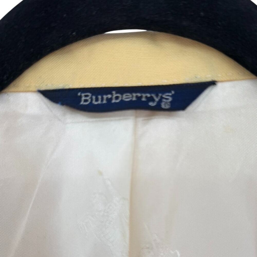 Burberry's VINTAGE '70s L Butter Yellow Gold Button Double Breasted Wool Blazer - Picture 3 of 11